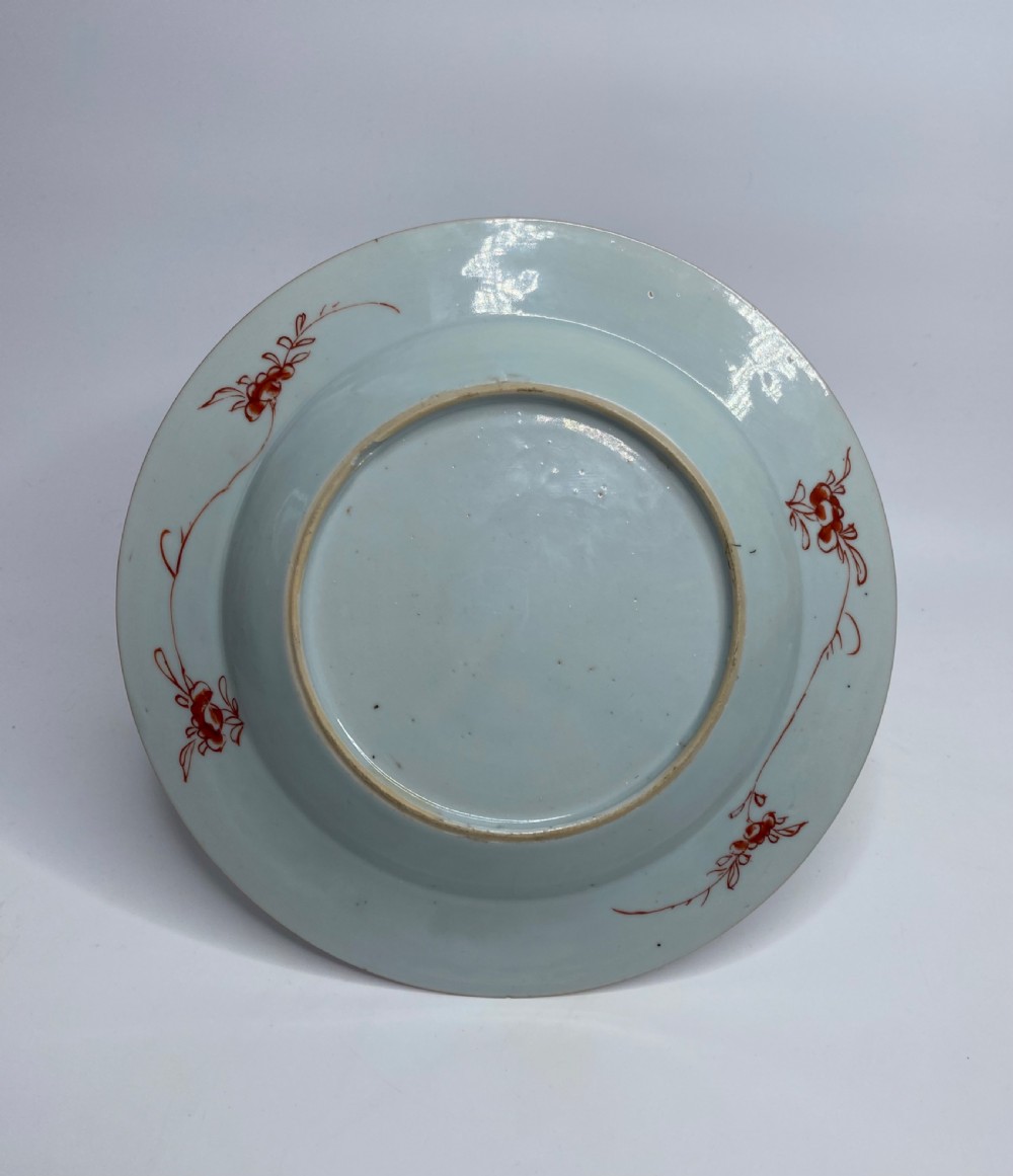 Chinese famille rose plate, c. 1740, Qianlong Period. View V