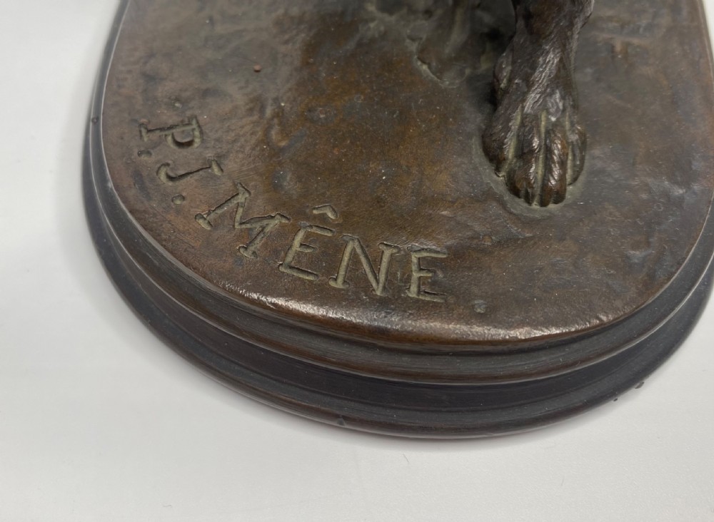 P.J. Mene, ‘Retriever’, French animalier bronze, c. 1845. View VII