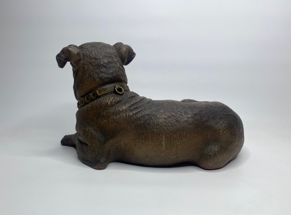 Austrian terracotta pug dog, c. 1890. View IV