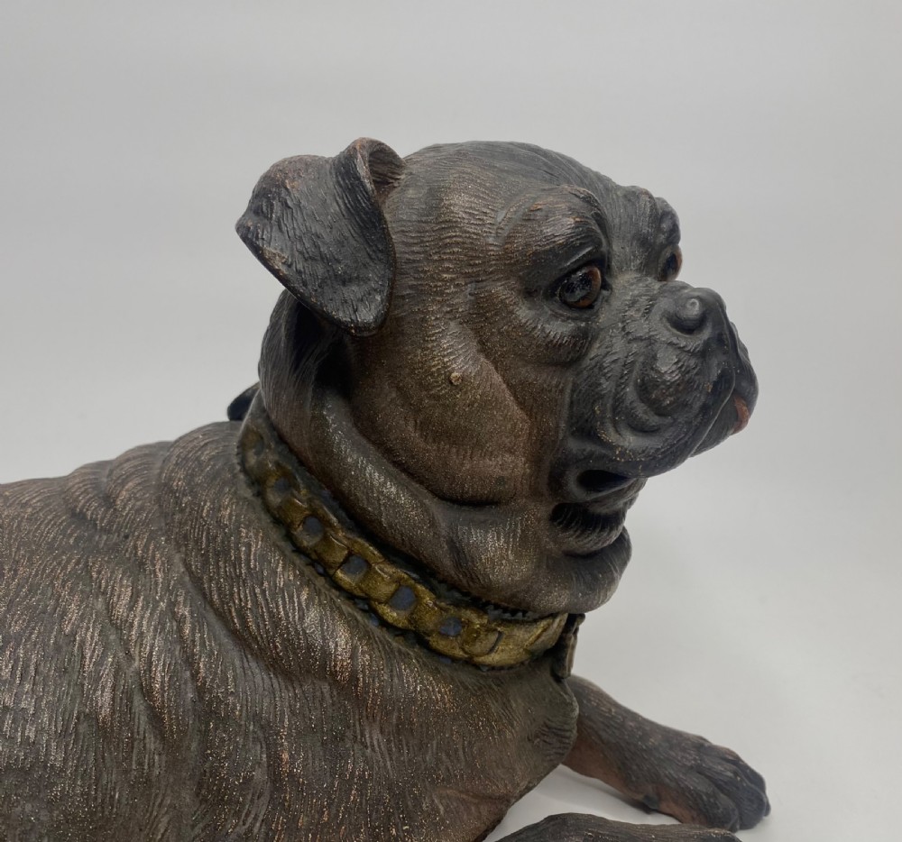 Austrian terracotta pug dog, c. 1890. View VIII