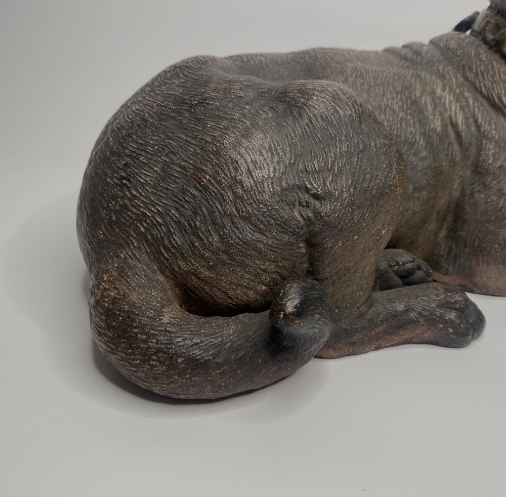Austrian terracotta pug dog, c. 1890. View IX