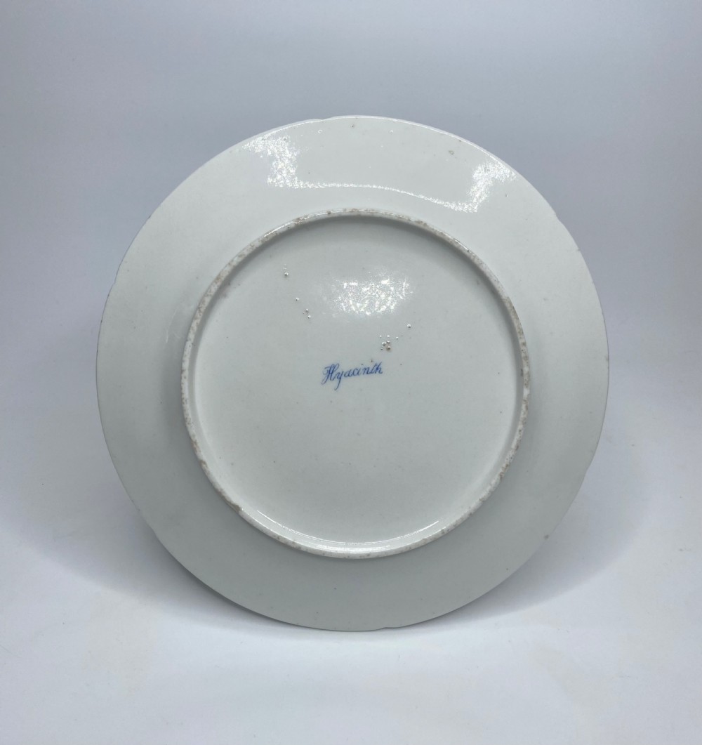English porcelain botanical dish, Hyacinth, c. 1800. View V