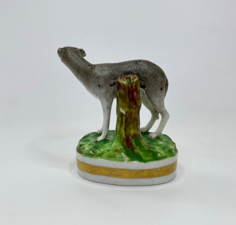 Derby porcelain Greyhound, c. 1830. View III