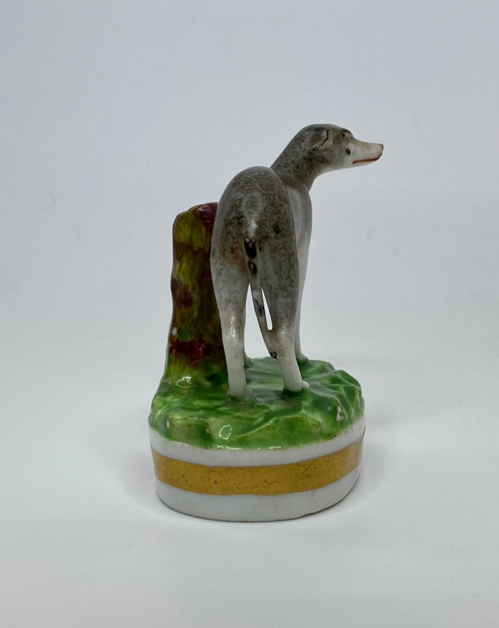 Derby porcelain Greyhound, c. 1830. View V