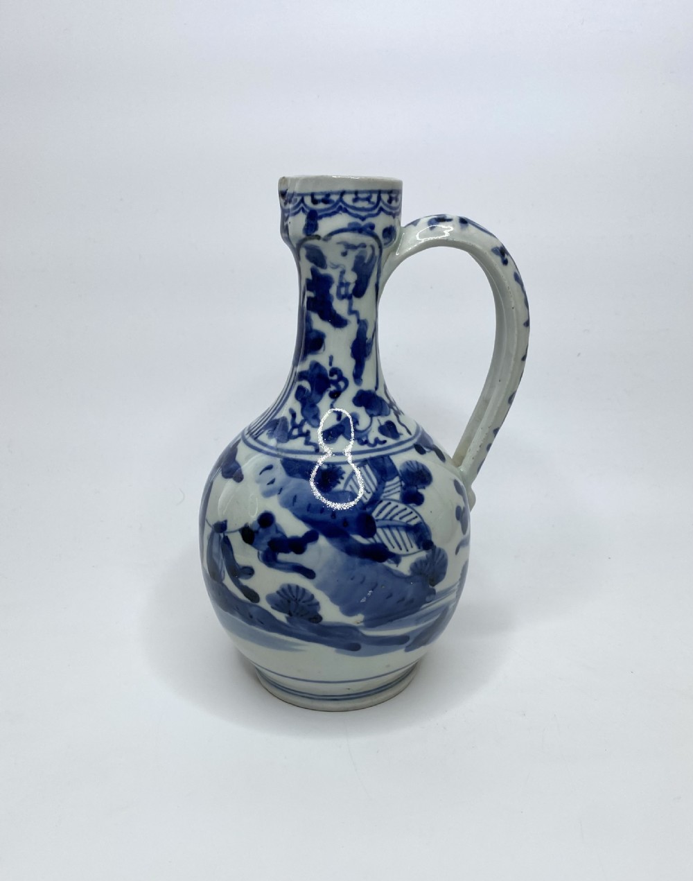 Arita porcelain ewer, Japan, c. 1690, Genroku Period.