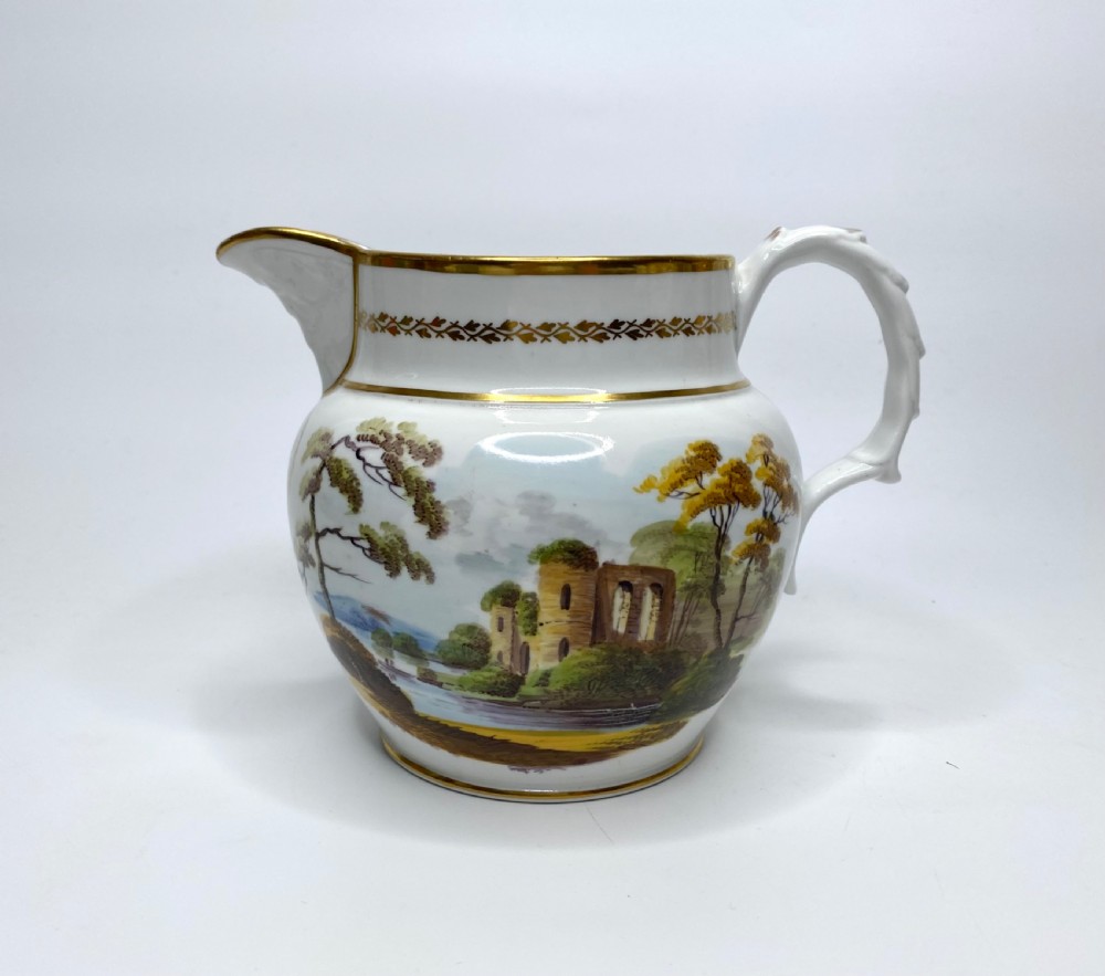 New Hall porcelain water jug  ‘JH’, c. 1815. View II