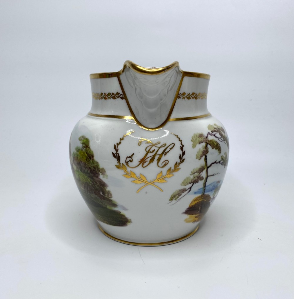 New Hall porcelain water jug  ‘JH’, c. 1815. View III