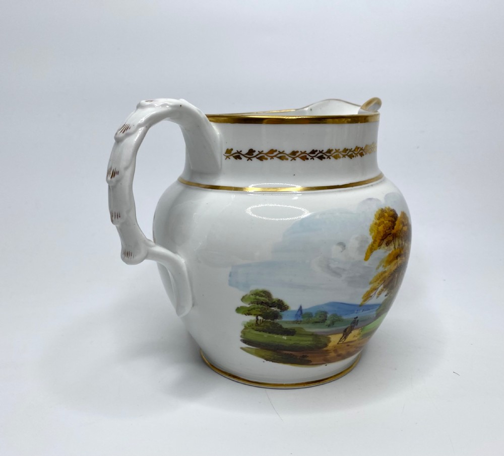 New Hall porcelain water jug  ‘JH’, c. 1815. View IV