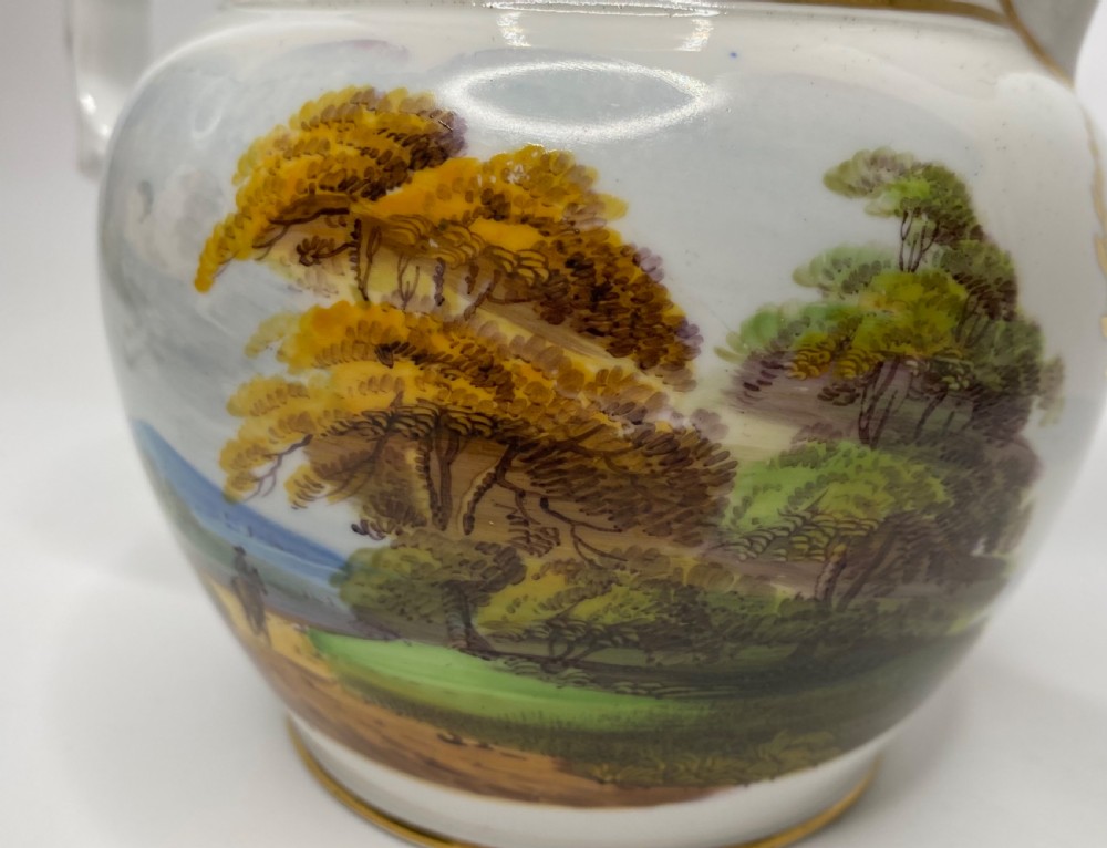 New Hall porcelain water jug  ‘JH’, c. 1815. View XI