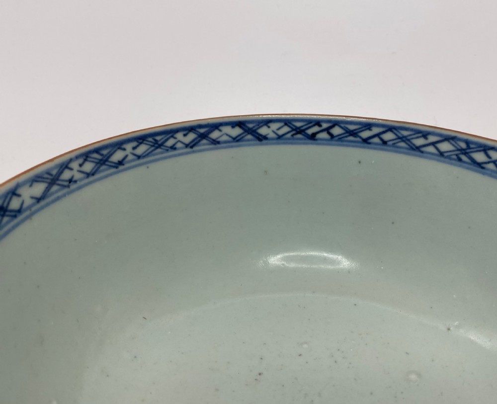 Chinese porcelain bowl, Flowering plants, c. 1760. Qianlong Period. View VI