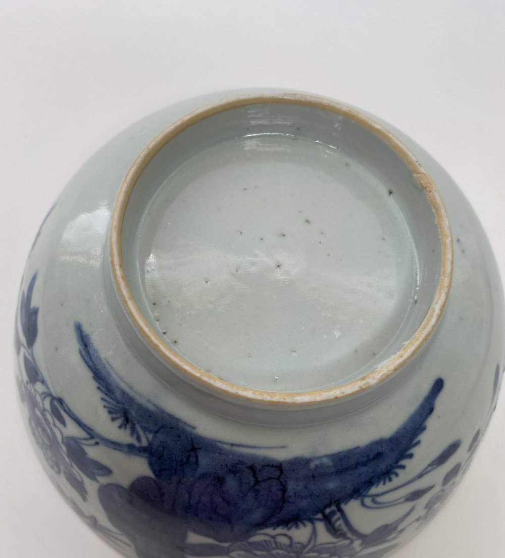 Chinese porcelain bowl, Flowering plants, c. 1760. Qianlong Period. View VII