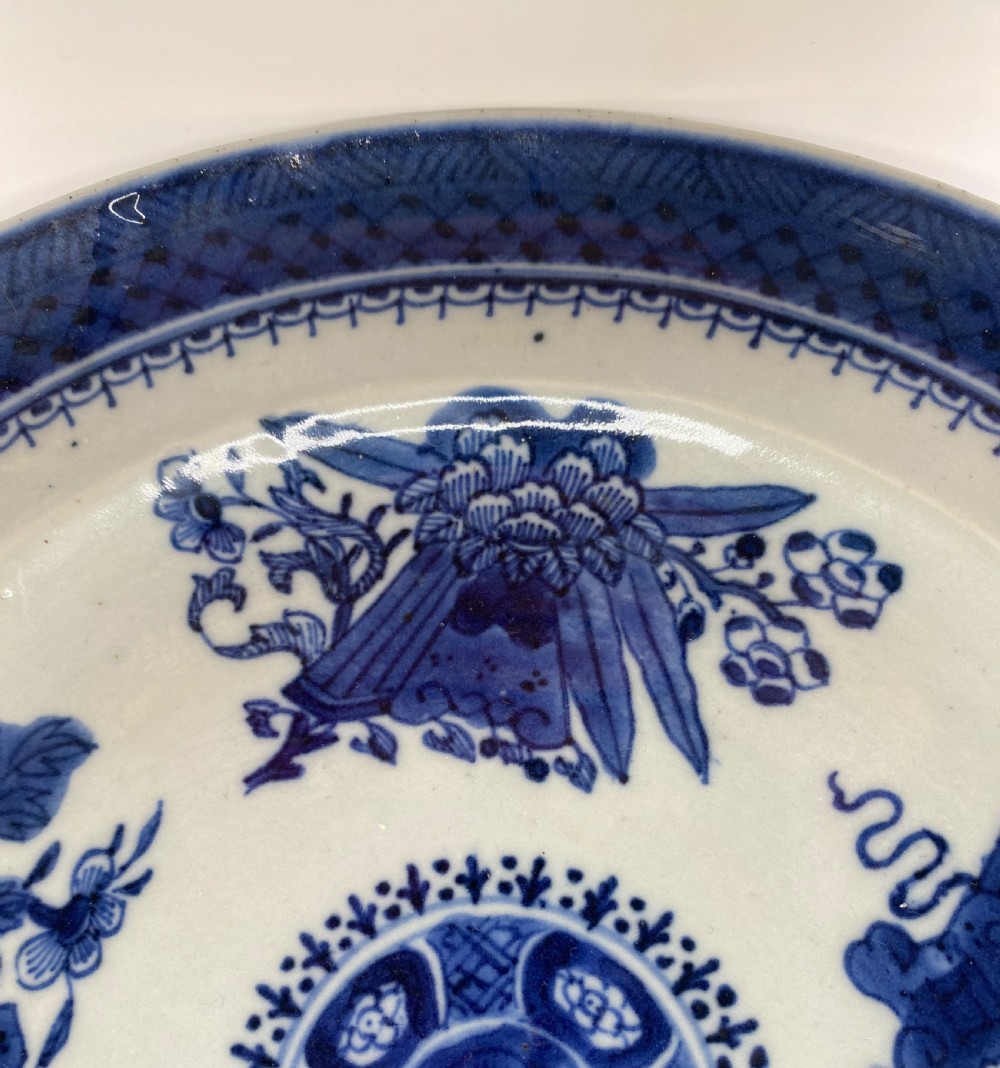 Chinese porcelain Fitzhugh pattern plate, c. 1790.  View III