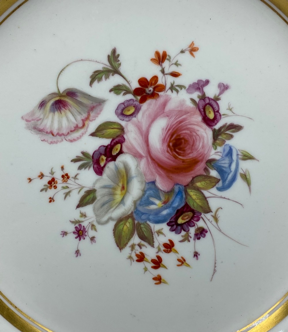 Rockingham porcelain plate. Flowers, c. 1830. View II
