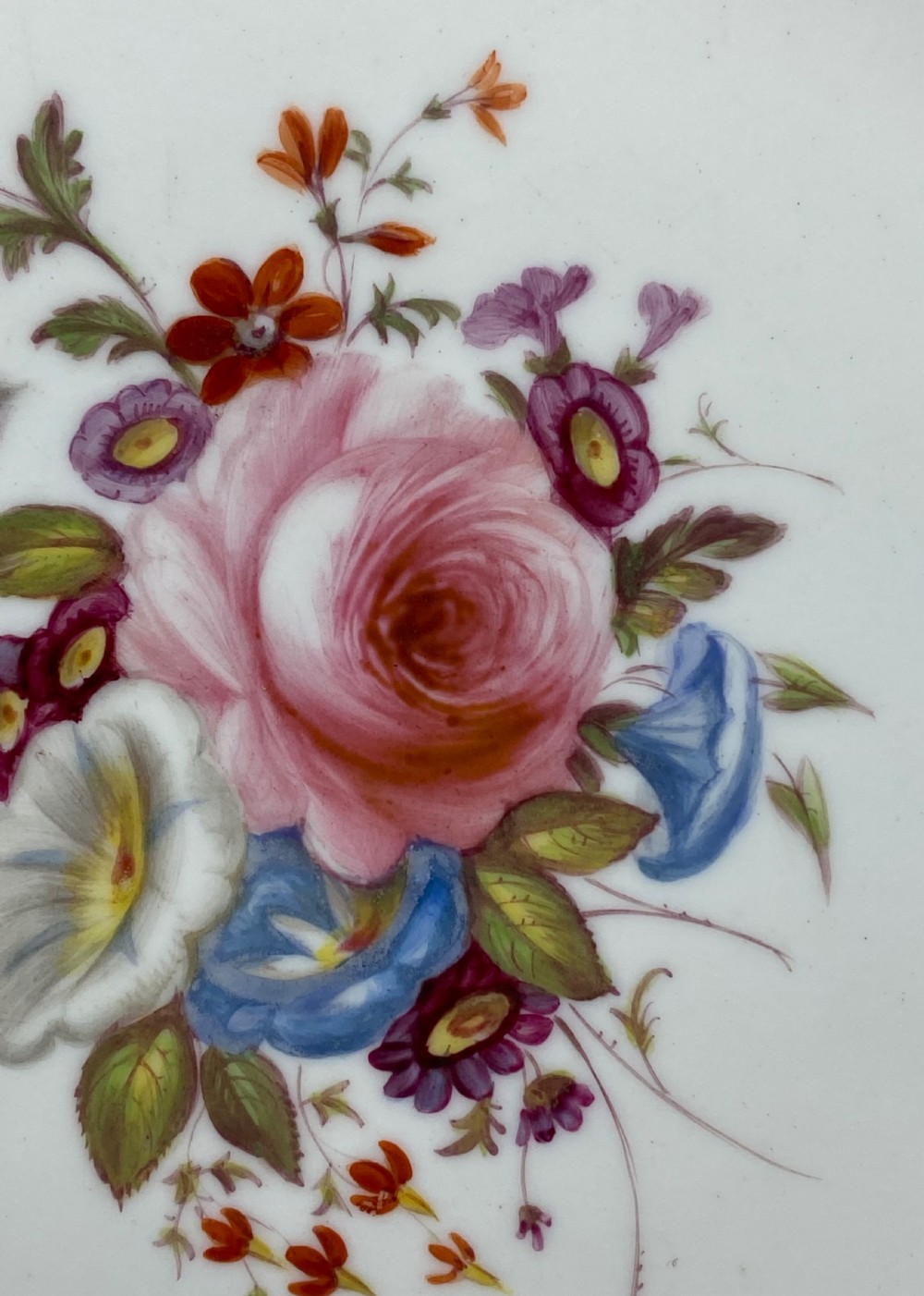 Rockingham porcelain plate. Flowers, c. 1830. View III