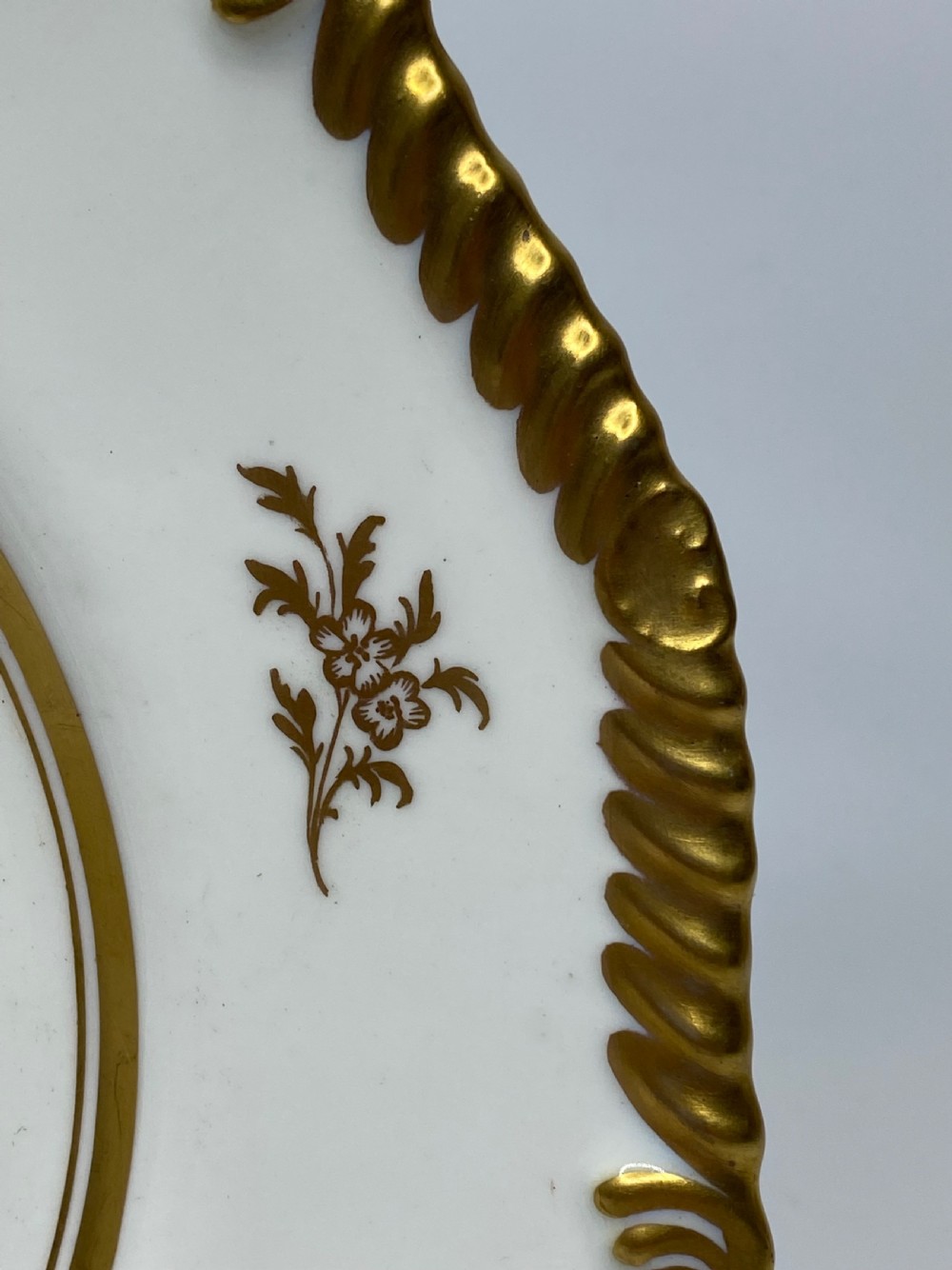 Rockingham porcelain plate. Flowers, c. 1830. View V