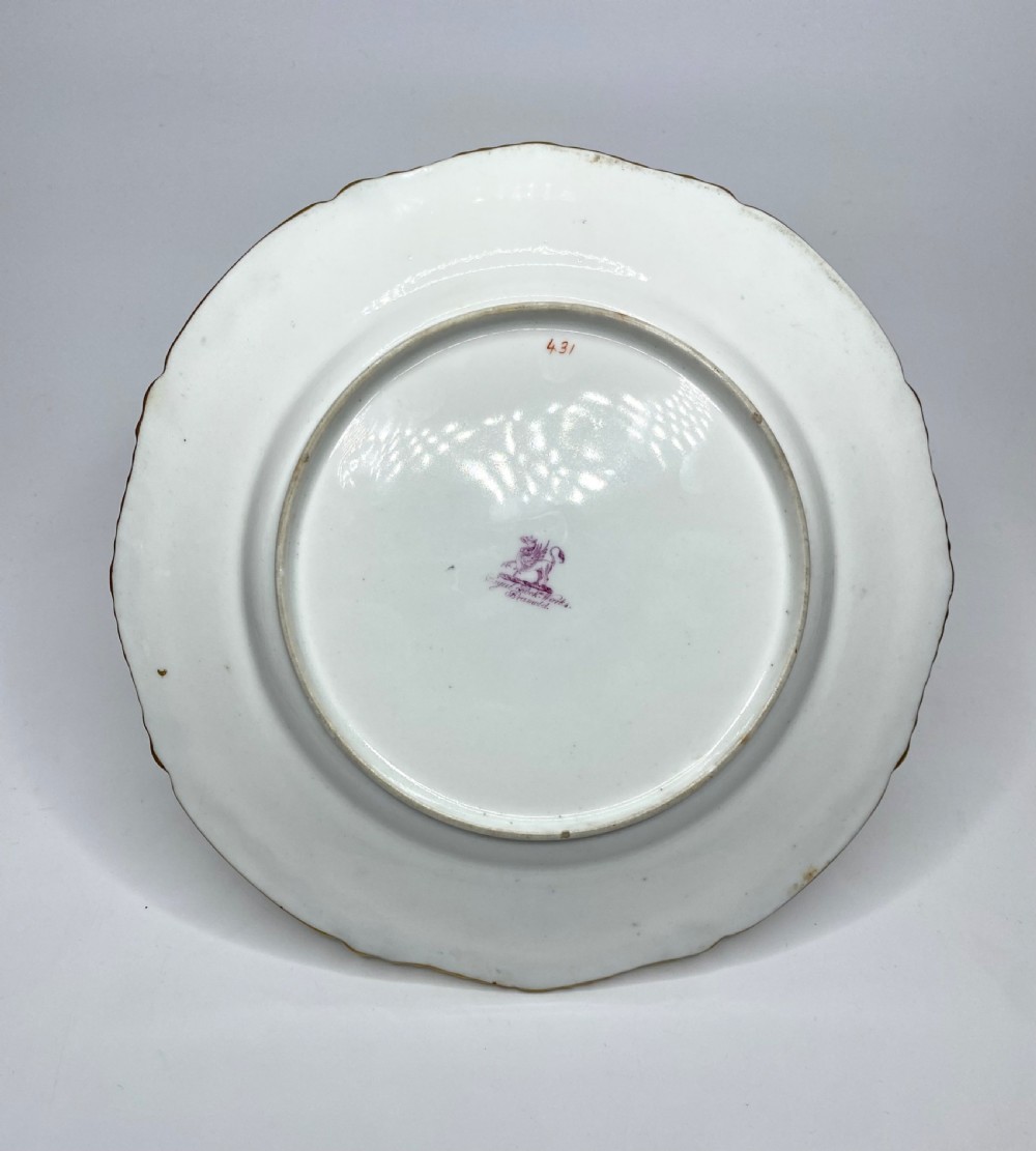 Rockingham porcelain plate. Flowers, c. 1830. View VI