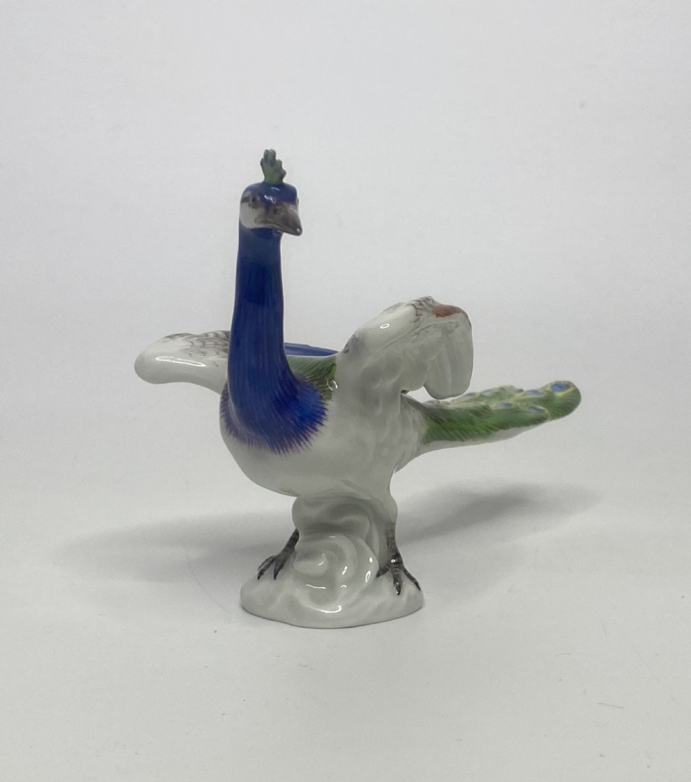 Meissen porcelain peacock, c. 1930. View III