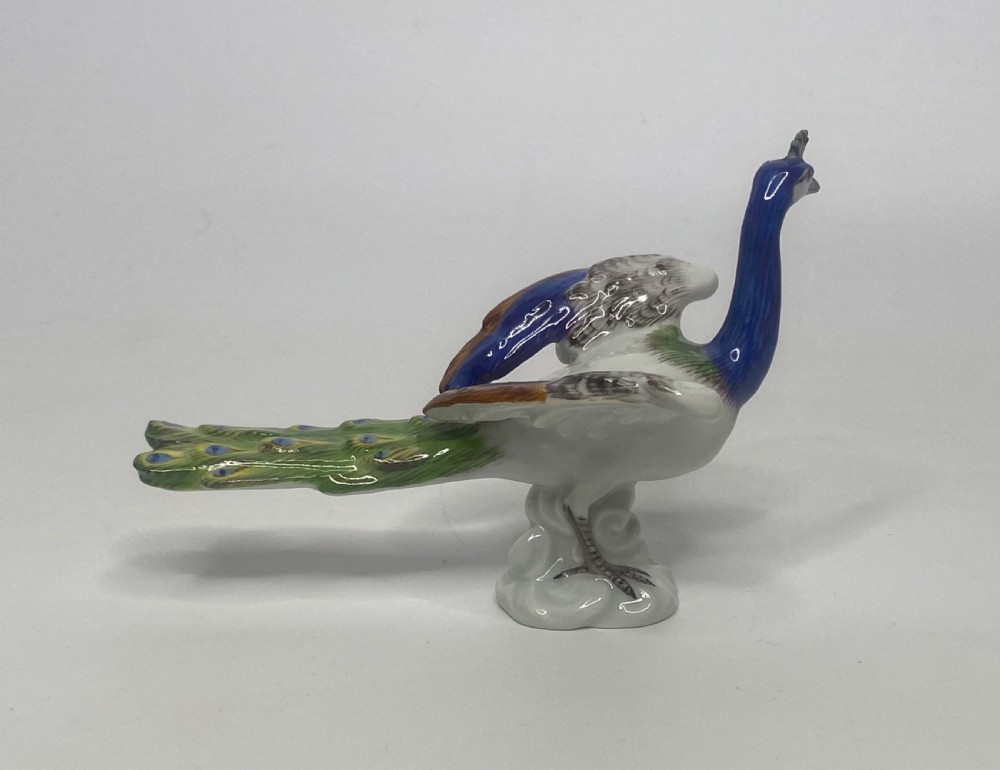 Meissen porcelain peacock, c. 1930. View IV