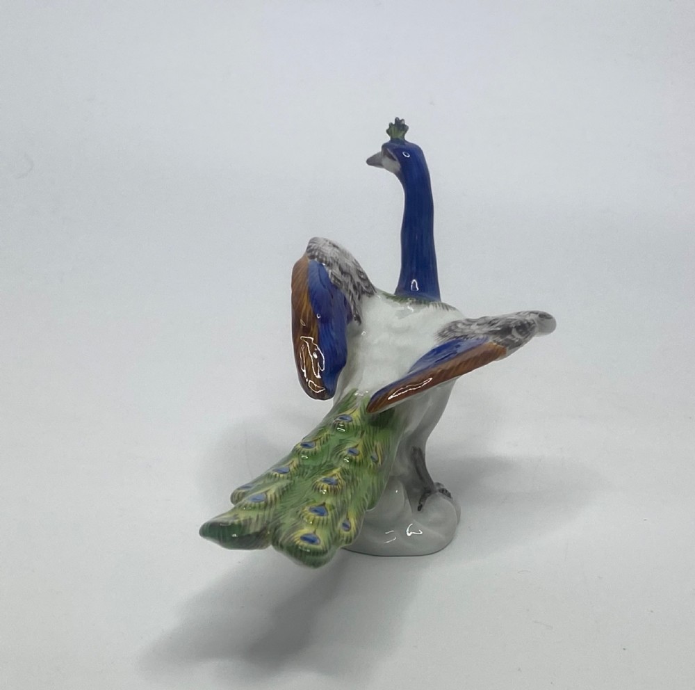 Meissen porcelain peacock, c. 1930. View VII