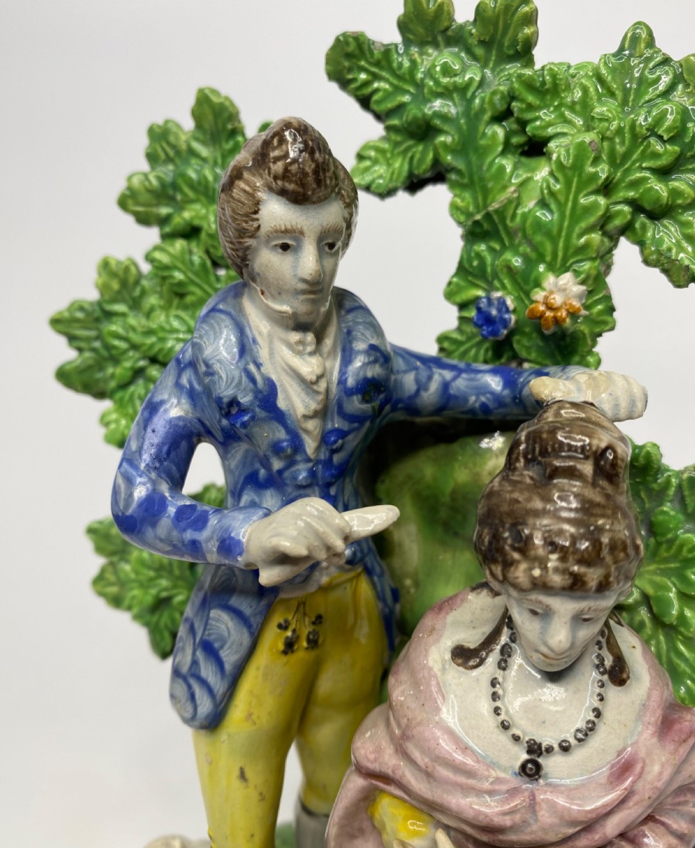 Staffordshire bocage group, Hairdresser, c. 1820. View VI