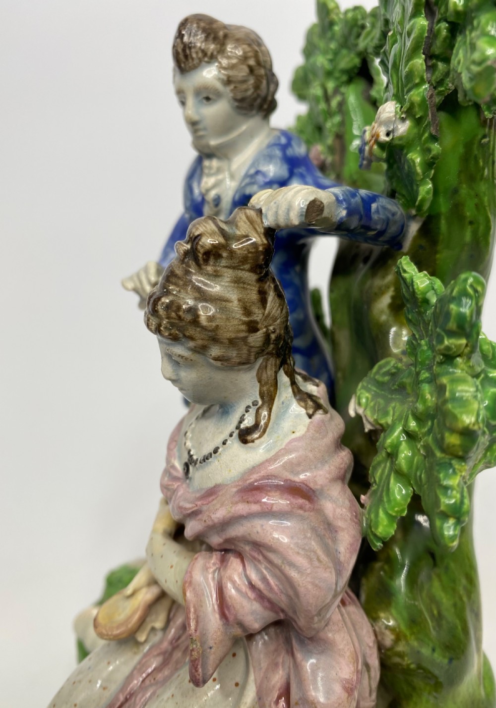 Staffordshire bocage group, Hairdresser, c. 1820. View VIII