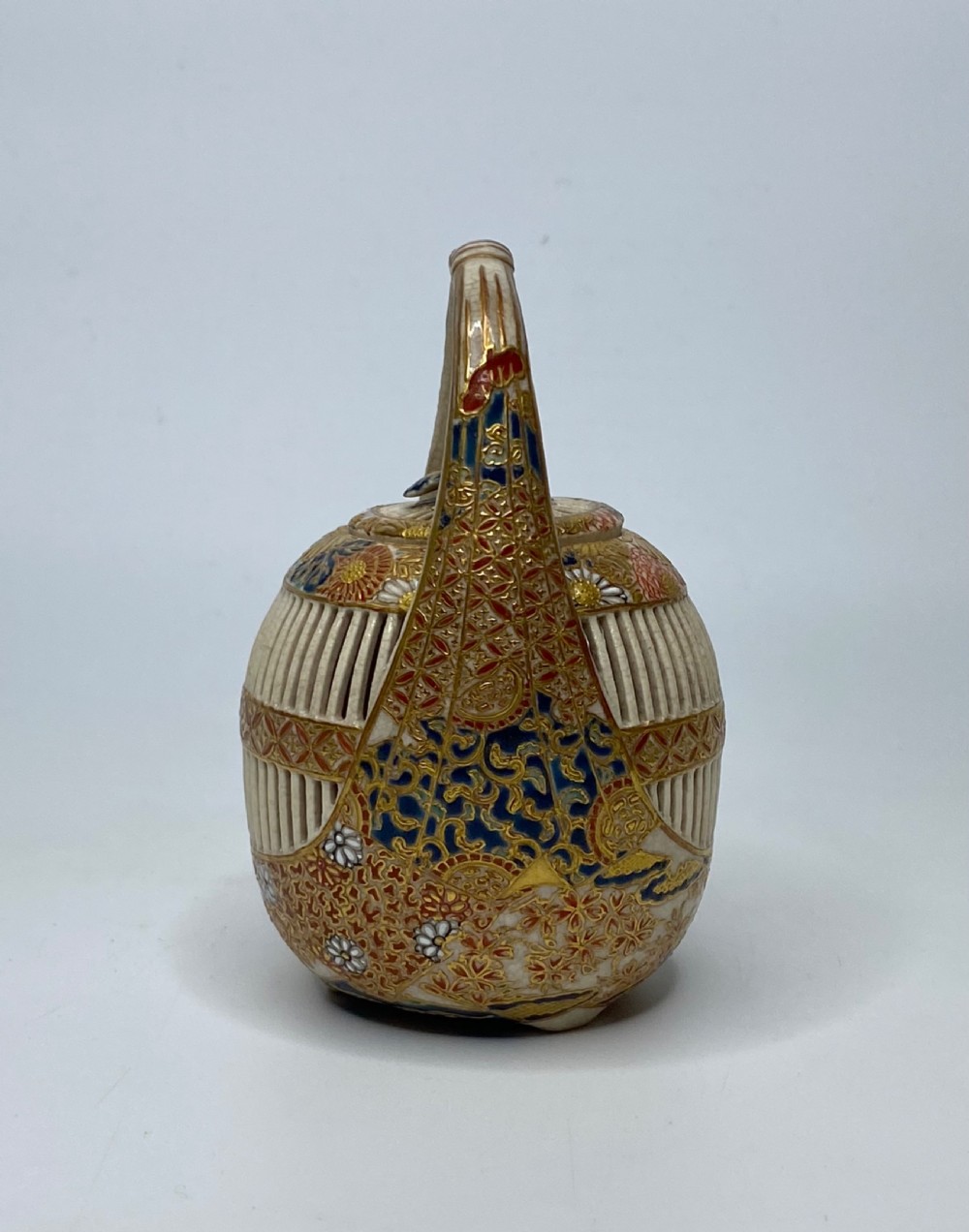 Imperial Satsuma cricket cage, Japan, c. 1880, Meiji Period. View III