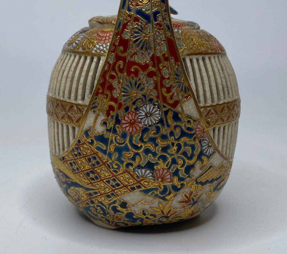 Imperial Satsuma cricket cage, Japan, c. 1880, Meiji Period. View VII