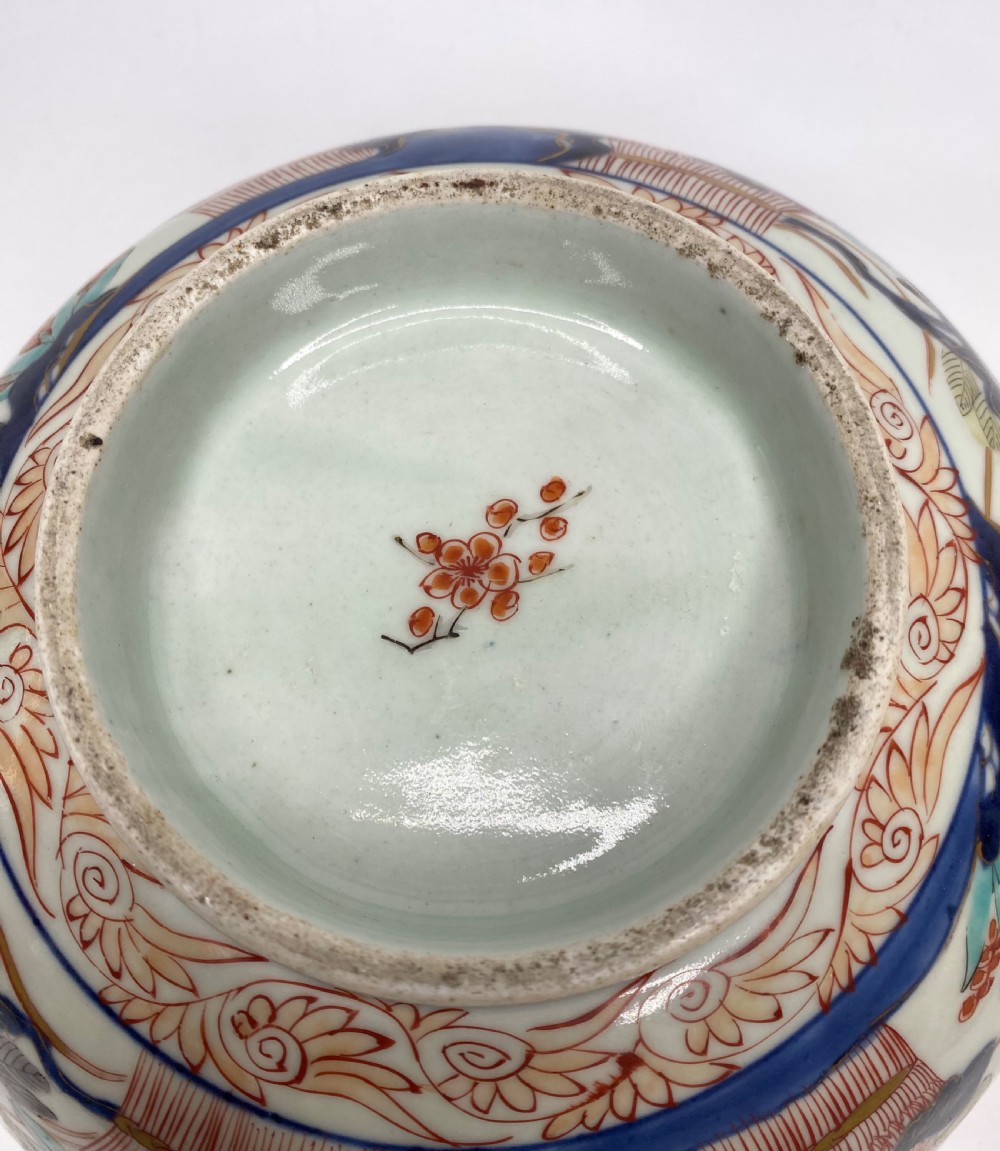 Japanese porcelain Imari bowl, c. 1700, Genroku Period. View X
