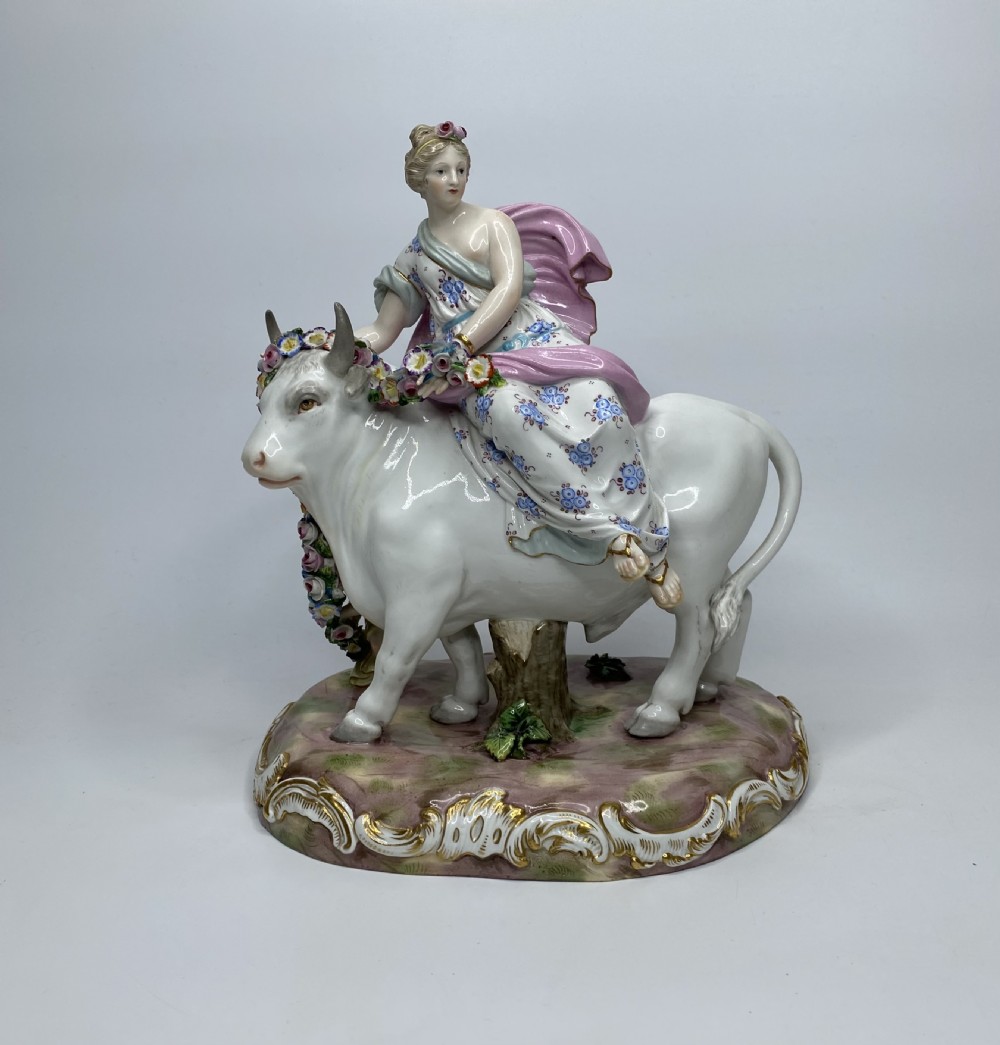 Meissen porcelain group, Europa & The Bull, c. 1870.