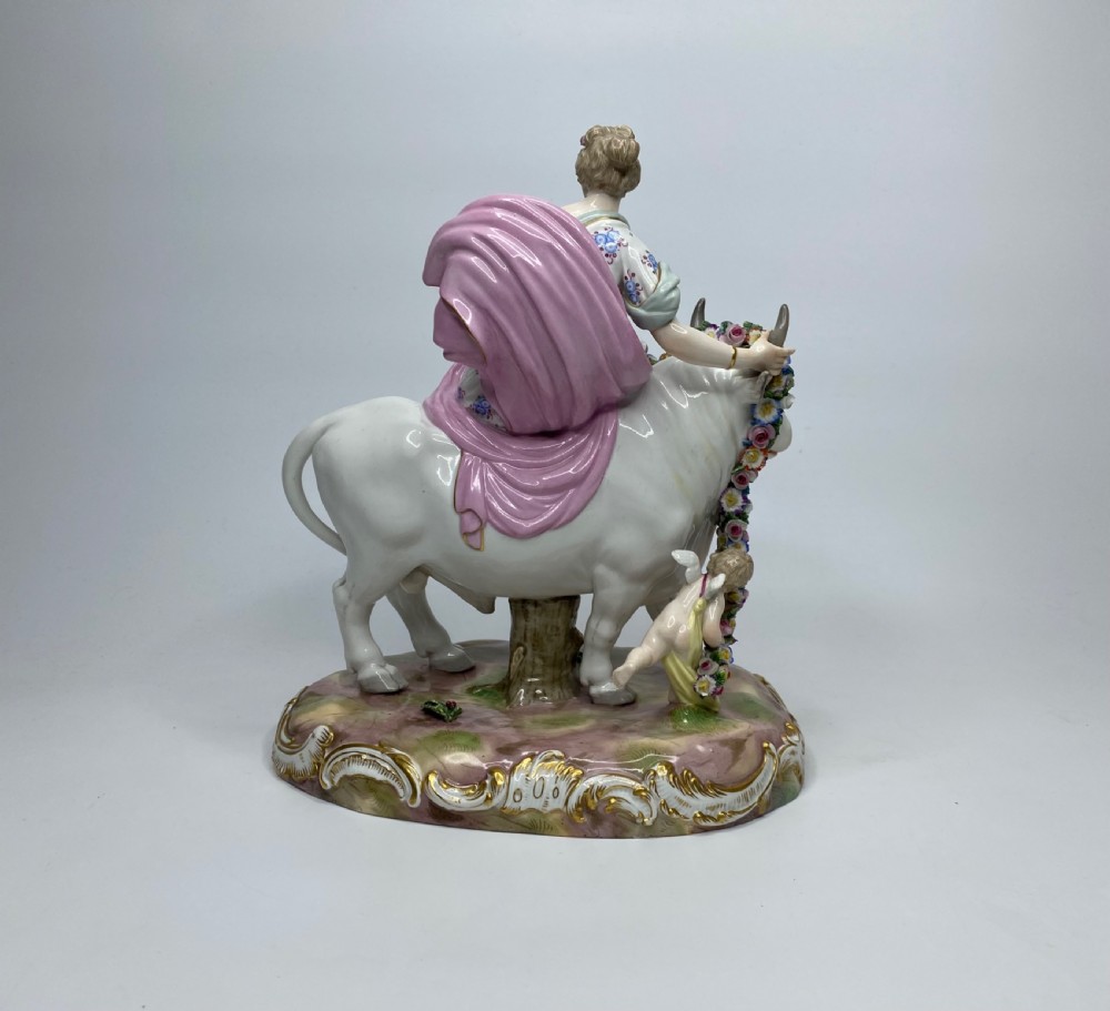 Meissen porcelain group, Europa & The Bull, c. 1870. View IV