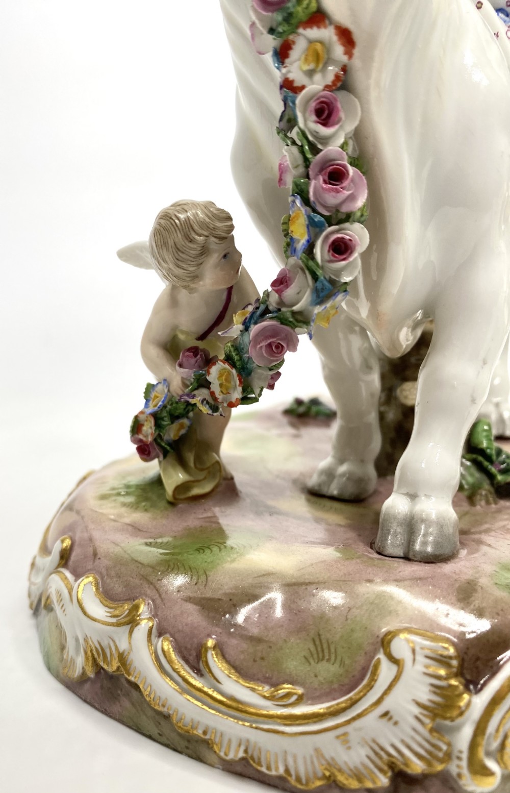 Meissen porcelain group, Europa & The Bull, c. 1870. View V