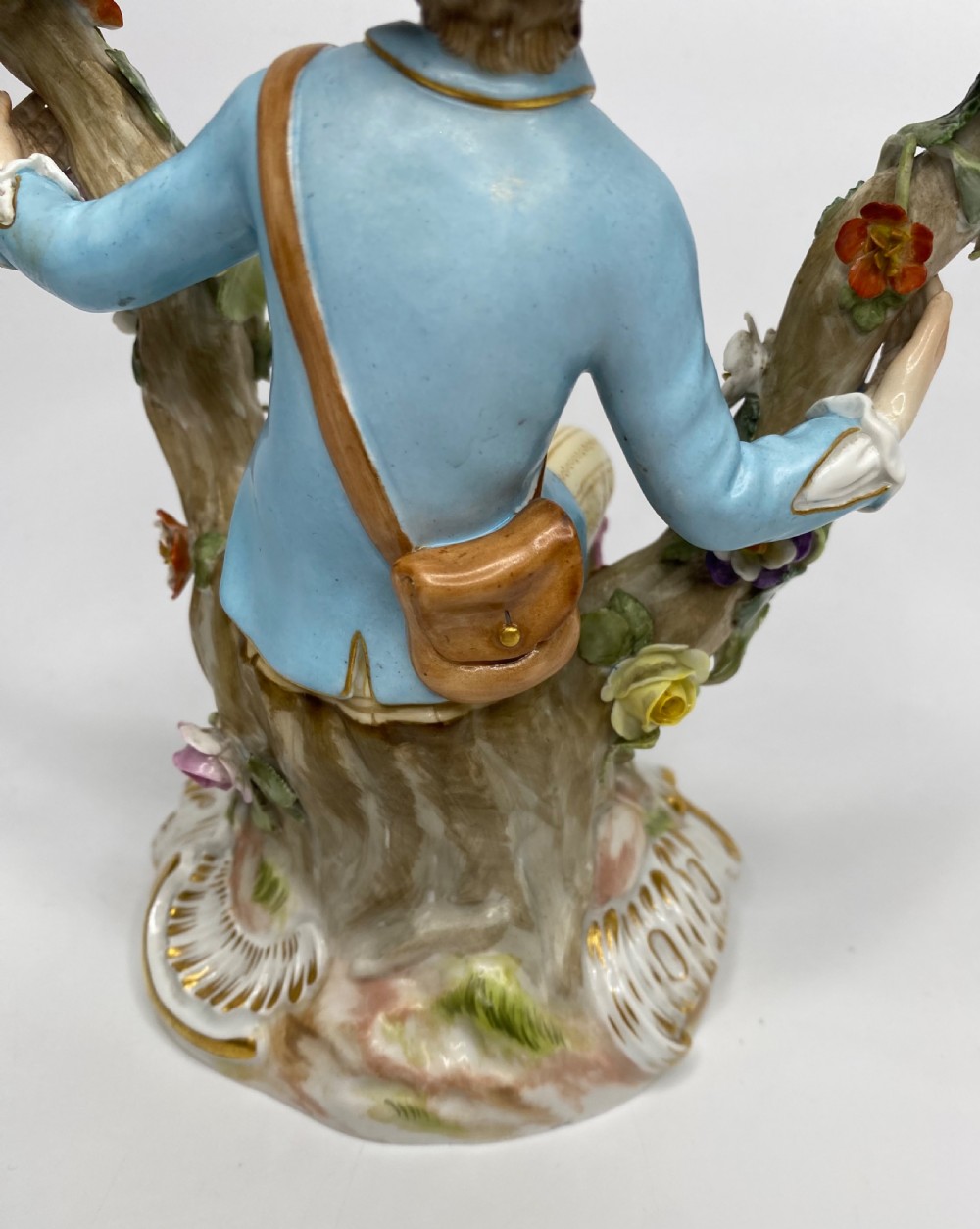Pair Meissen porcelain candelabra, c. 1870. View VII