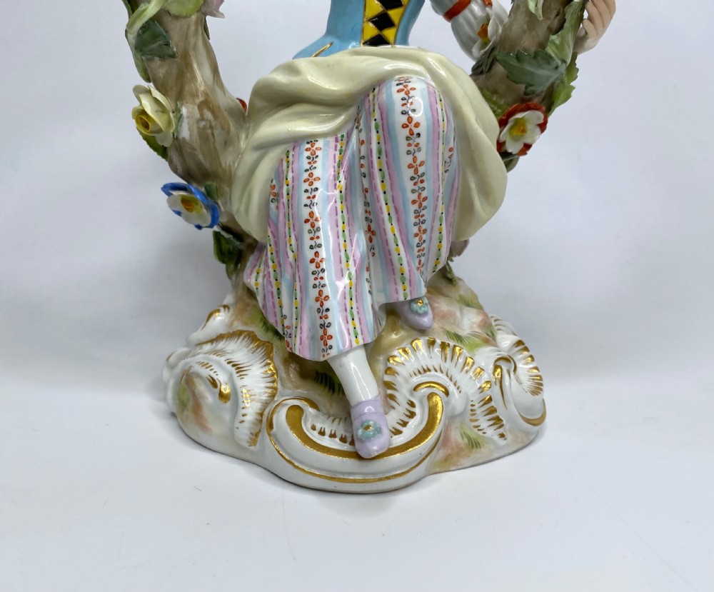 Pair Meissen porcelain candelabra, c. 1870. View XII