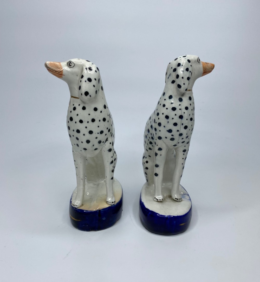 Pair Staffordshire Dalmatians, c. 1850. View II