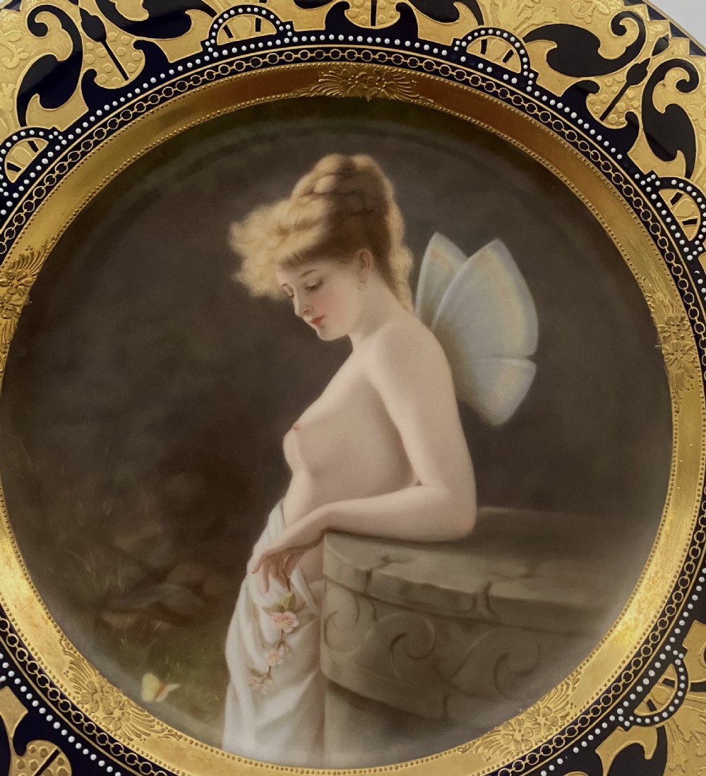 Vienna porcelain dish, Psyche. Hutschenreuter, c. 1900. View II