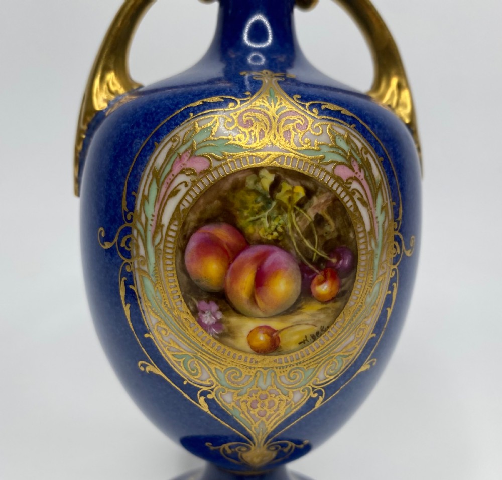 Pair Royal Worcester ‘Fruit’ vases, W.Bee, dated 1923. View VIII