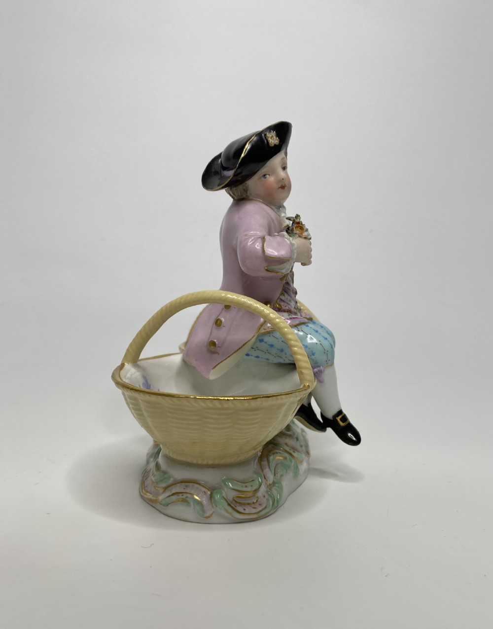 Meissen porcelain figural salt, c. 1870. View II