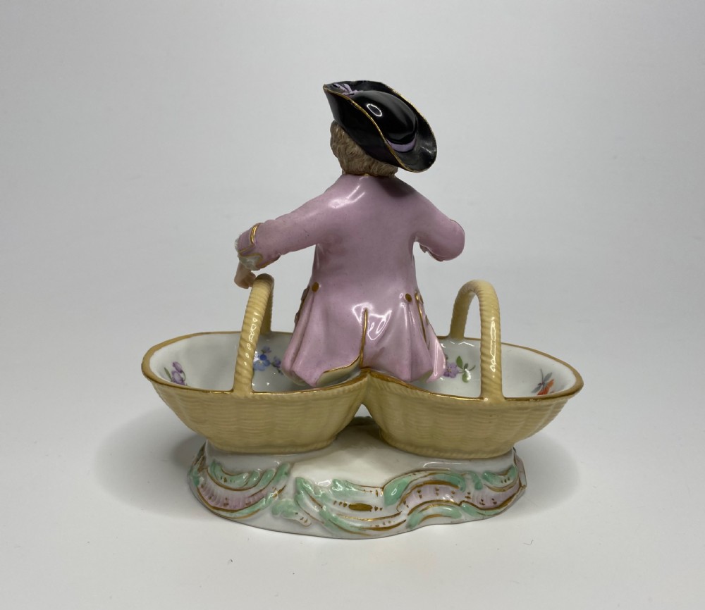 Meissen porcelain figural salt, c. 1870. View III