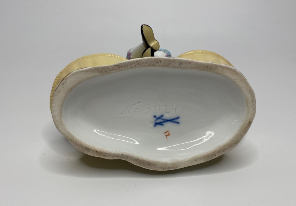 Meissen porcelain figural salt, c. 1870. View IX