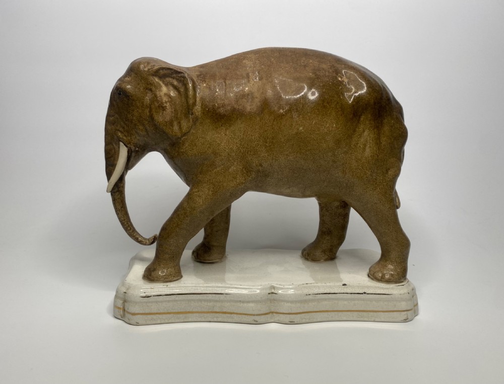 Staffordshire pottery elephant, ‘Jumbo’, c. 1860.