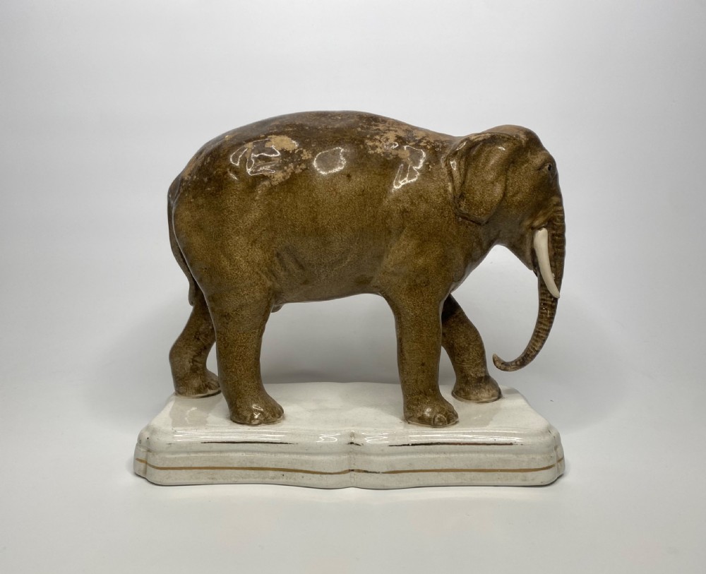 Staffordshire pottery elephant, ‘Jumbo’, c. 1860. View II