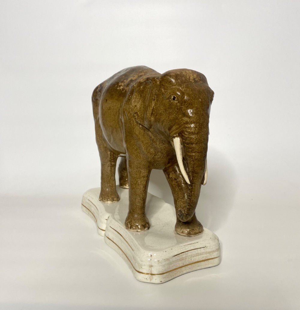 Staffordshire pottery elephant, ‘Jumbo’, c. 1860. View III