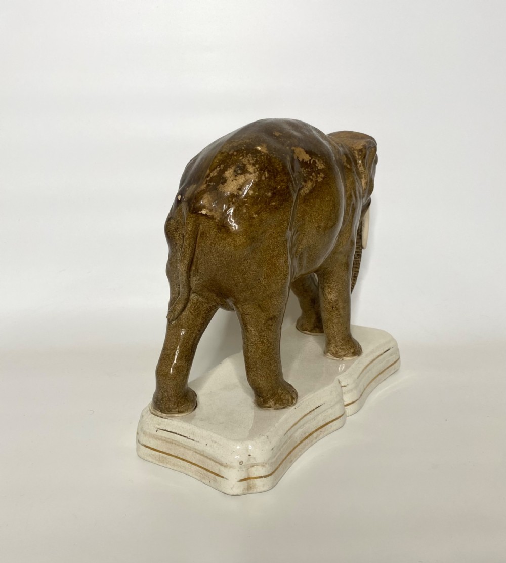 Staffordshire pottery elephant, ‘Jumbo’, c. 1860. View V
