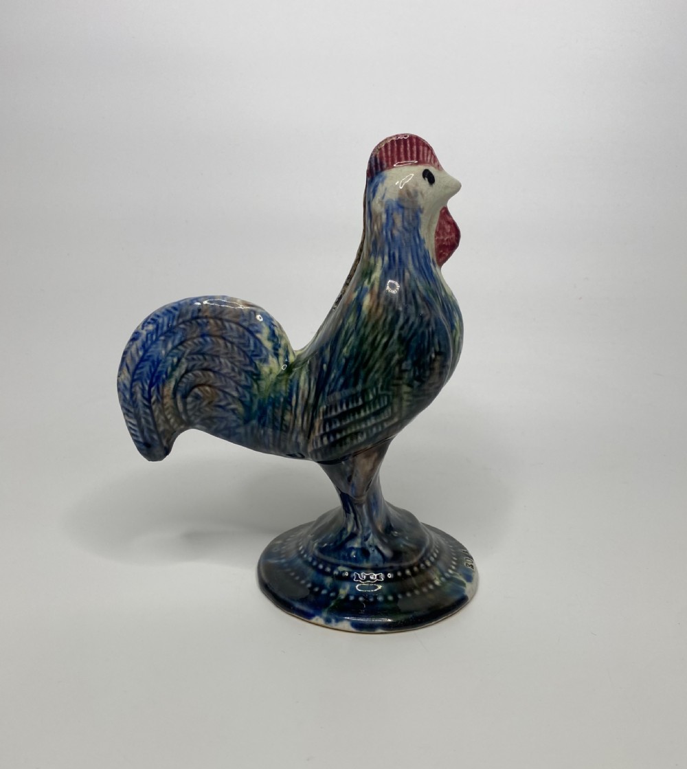 Scottish pottery cockerel money box, c. 1880. View III