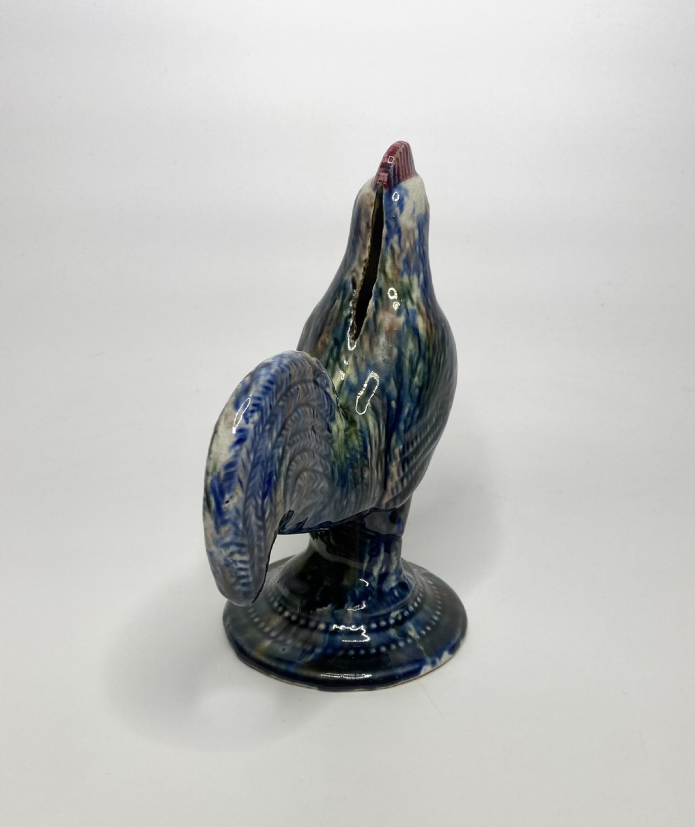 Scottish pottery cockerel money box, c. 1880. View IV