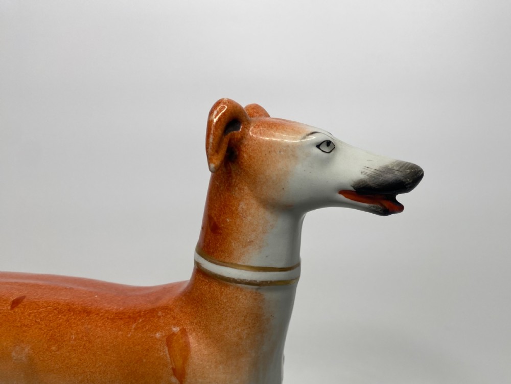Staffordshire pottery Greyhound, Thomas Parr factory, c. 1850. View IV