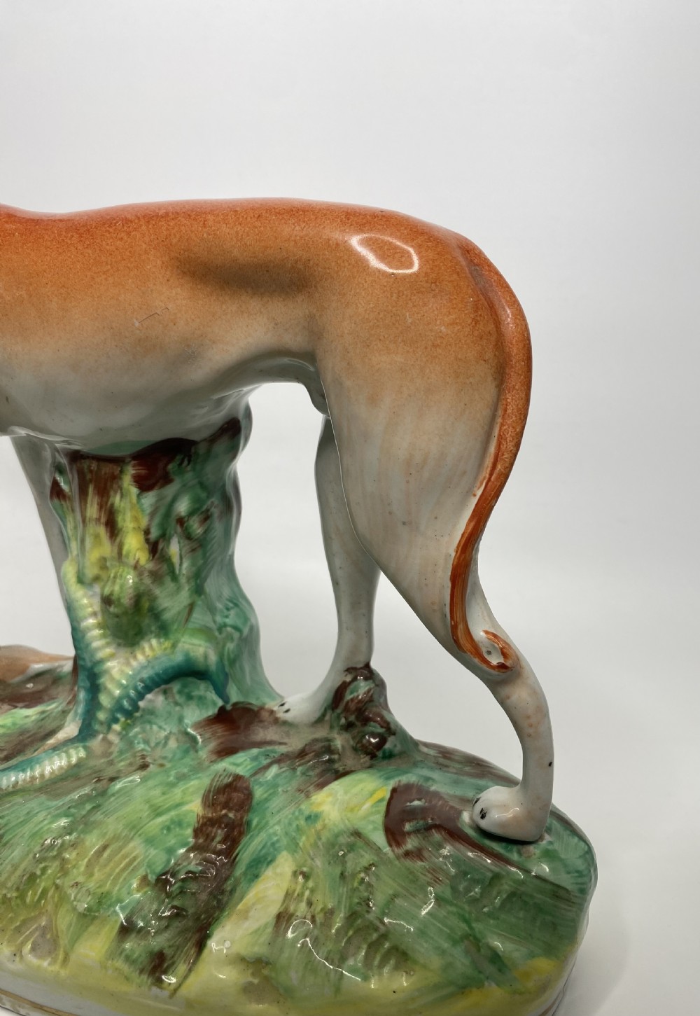 Staffordshire pottery Greyhound, Thomas Parr factory, c. 1850. View VII