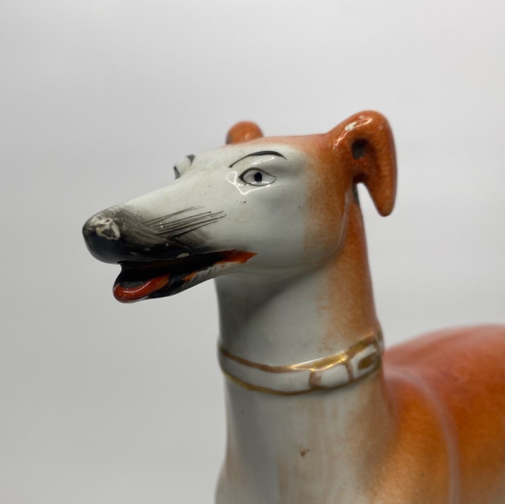 Staffordshire pottery Greyhound, Thomas Parr factory, c. 1850. View IX