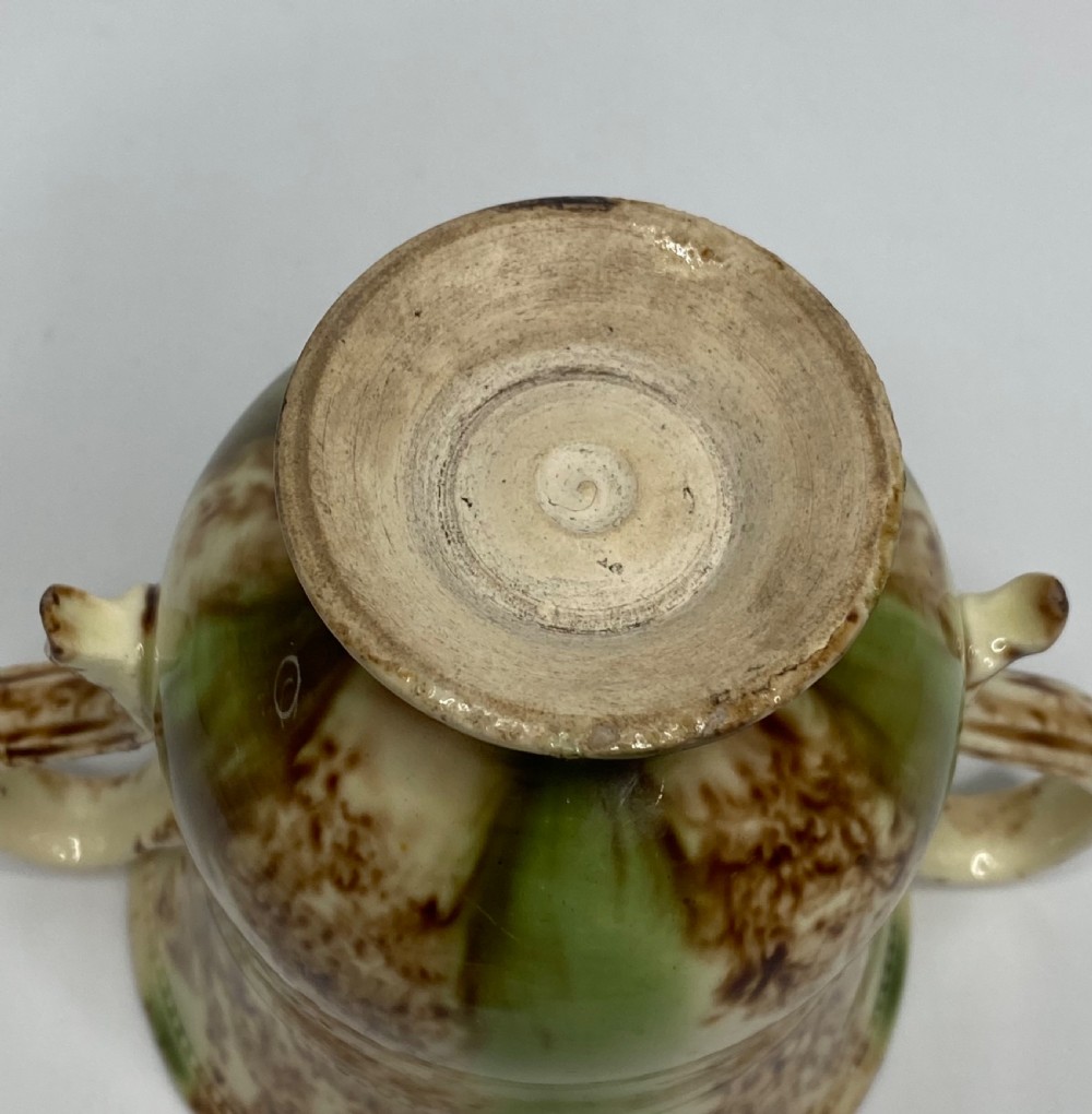 Staffordshire Whieldon glaze loving cup, c. 1760. View VI