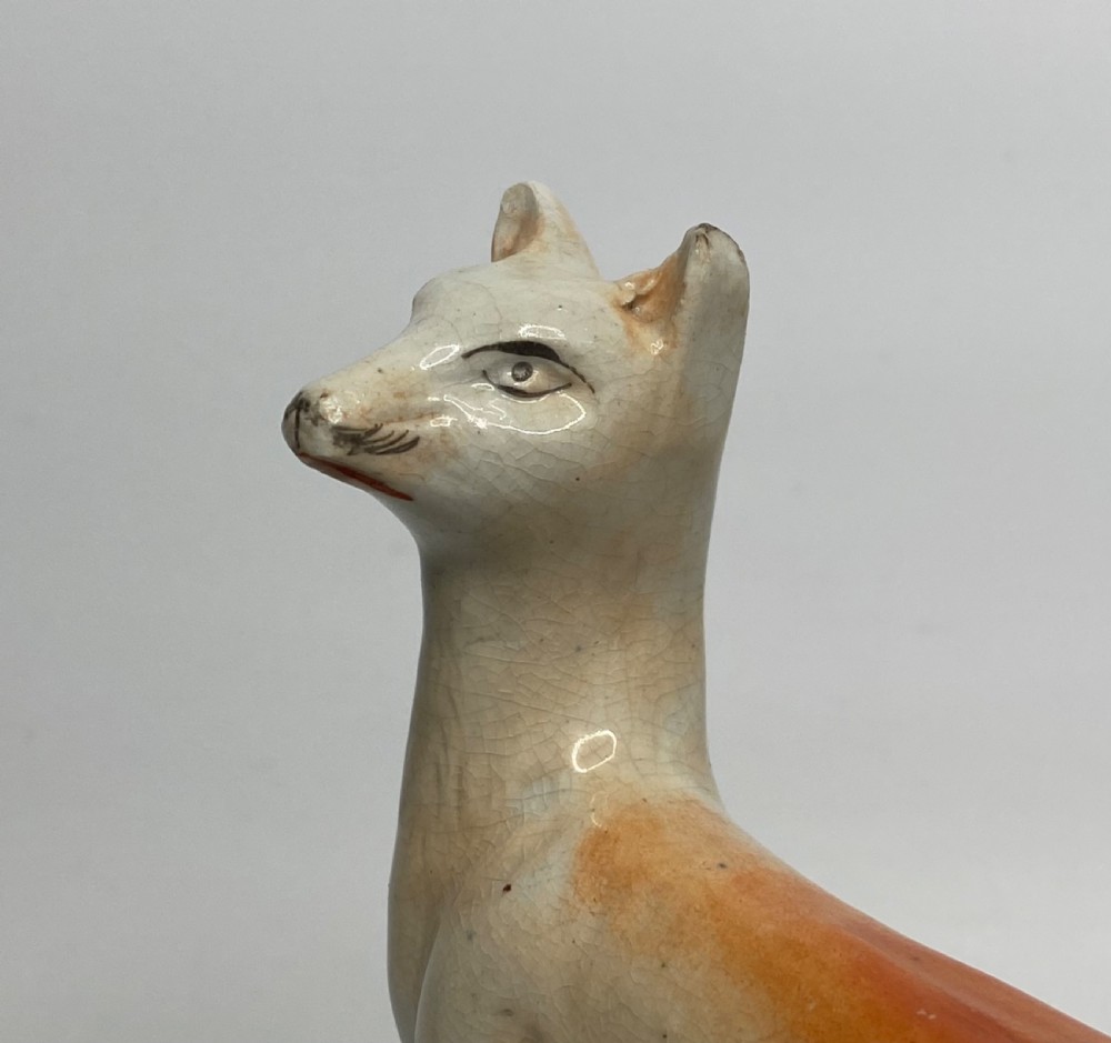 Staffordshire pottery Fox, c. 1860. View V